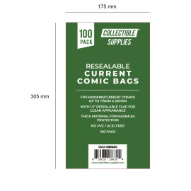 Collectible Supplies Resealable Current Comic Book Bags / Sleeves Collectible Supplies - 1 case/1,000 count