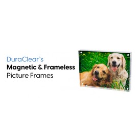 DuraClear 4x10 Panoramic Acrylic Photo Frame - Frameless & Thick Design - Ideal for Photos