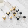 KOOFIZO Black and Chrome Cabinet Knobs, 10-Pack Round Cabinet Pulls