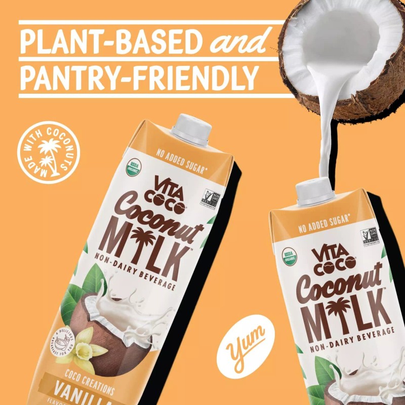 Vita Coco Coconut Milk Non Dairy Beverage Pack of 6