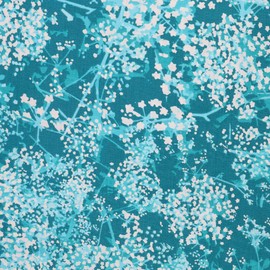 Mook Fabrics Printed Floral Fabric [108in. Wide] – 100% Cotton Material for Quilting, Home Decor Accents | Arts, Crafts & Sewing, Teal Cut by The Yard