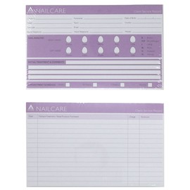 Agenda Client Record Cards Nails Pack Of 100