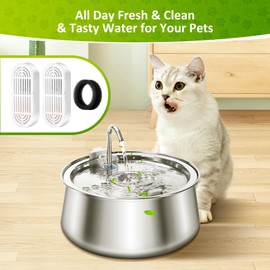 6 Pack Replacement Filters & Pre-Filter Sponges for 134oz/4L Automatic Pet Water Fountain, ZEKIRY Cat Water Fountain Filter, Quadruple Filtration Pet Fountain Filters Replacement for Cats and Dogs