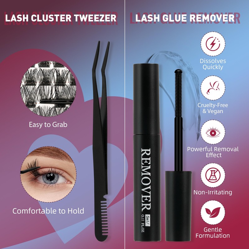 Mayhug Wispy Lash Clusters Kit Natural Lash Extensions DIY Cluster