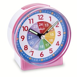 Atlanta 2126/1 Children's Alarm Clock without Ticking Sweeping Seconds Analogue Light Pink