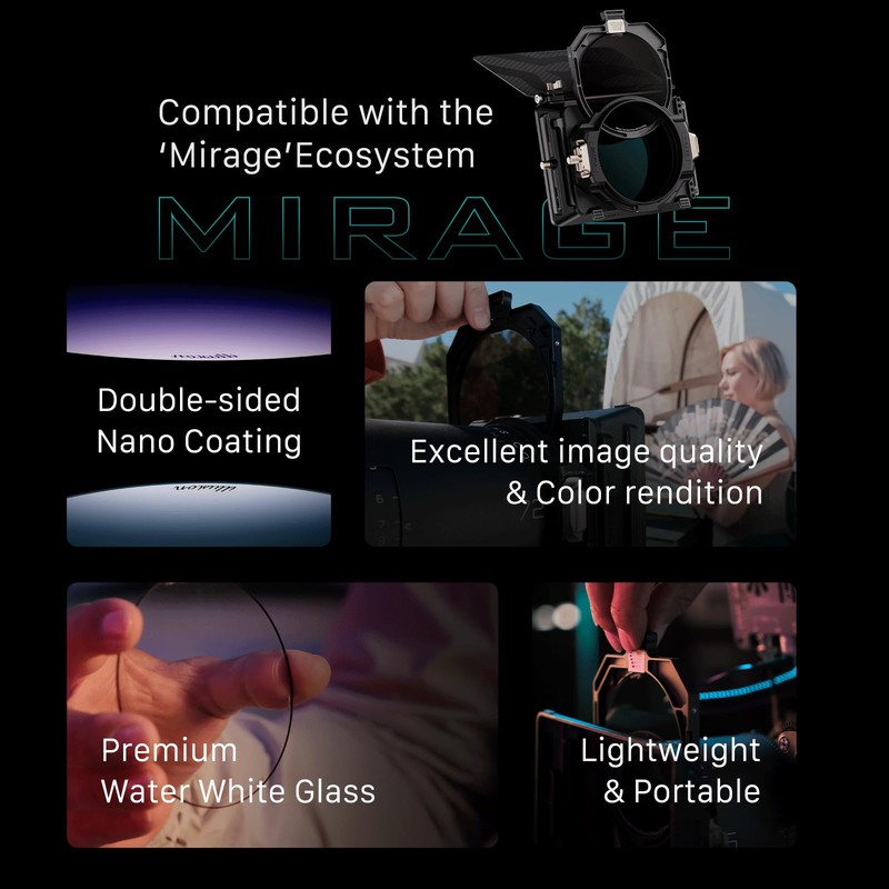 TILTA Illusion 95 mm Digital Dynamic Diffusion 1/8 Filter Compatible