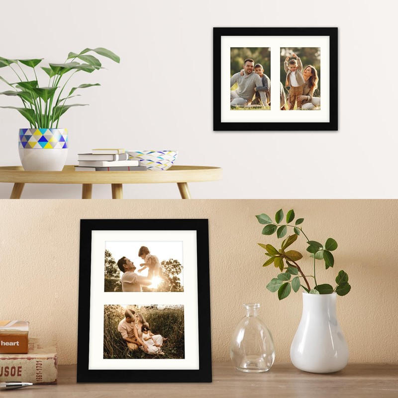 AVEAX 8x10 (20x25 cm) Photo Frame Display Double 4x6 Frames