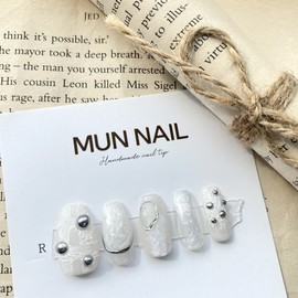 Milk Bingsu Nail Tips - Square / 우유빙수 네일팁 - 스퀘어