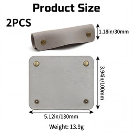 2Pcs PU Leather Handle Wrap, Soft Handle Grip Protector