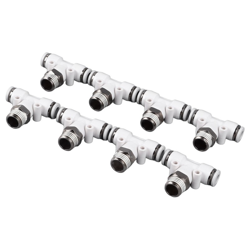 50PCS PT1/4 Hose Connectors PU Nylon Tubing T Shaped Tee
