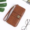 SENDEFN Wallet for Women Leather Double Zipper RFID Blocking Card