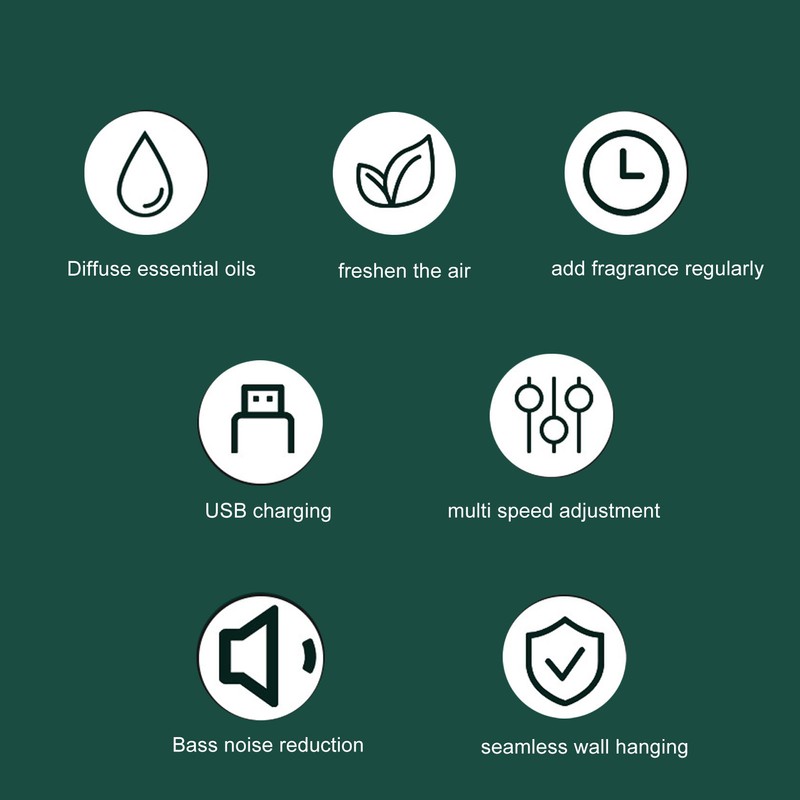 50ml USB Aroma Diffuser Natural Safe Automatic Wall Mounted Desktop