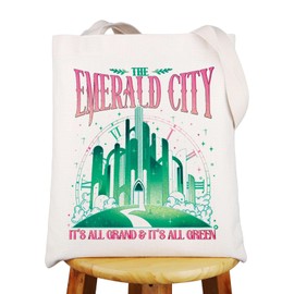 G2TUP Good Witch Musical Tote Bag The Emerald City Gifts Bad Witch Gifts Defy Gravity Gifts Witch Musical Theater Gift (All Green CA)