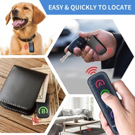 Schlüsselfinder Key Finder, CHLOVOE Artikelfinder mit fortschrittlicher Stoff-Fernbedienung und schlanken Empfängern, Schlüsselbörsenfinder mit 85 dB lautem （1RF-Sender, 4 Empfänger