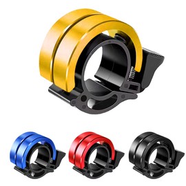 Ruayia Bicycle Bell, Mini Bicycle Bell, Mountain Bike, Bicycle Bell, Bicycle Bell for Bike, MTB, Mountain Bike, Perfect for Cycling Enthusiasts, 22-22.8 mm Handlebar - Golden