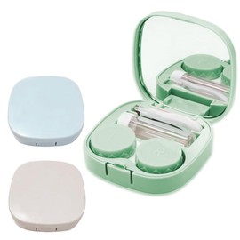 3 Stück Kontaktlinsenbehälter, Kontaktlinsen Aufbewahrung, Tragbar Hygiene Kontaktlinsenbehälter Reiseset Mit Spiegel für tägliche Ausflüge wie Reisen und Arbeiten