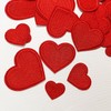 Zlettery 24pcs Red Heart Iron on Patches, Heart Embroidered Patches