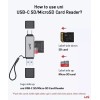 Branded01 Uni SD Card Reader, High-Speed USB C to Micro