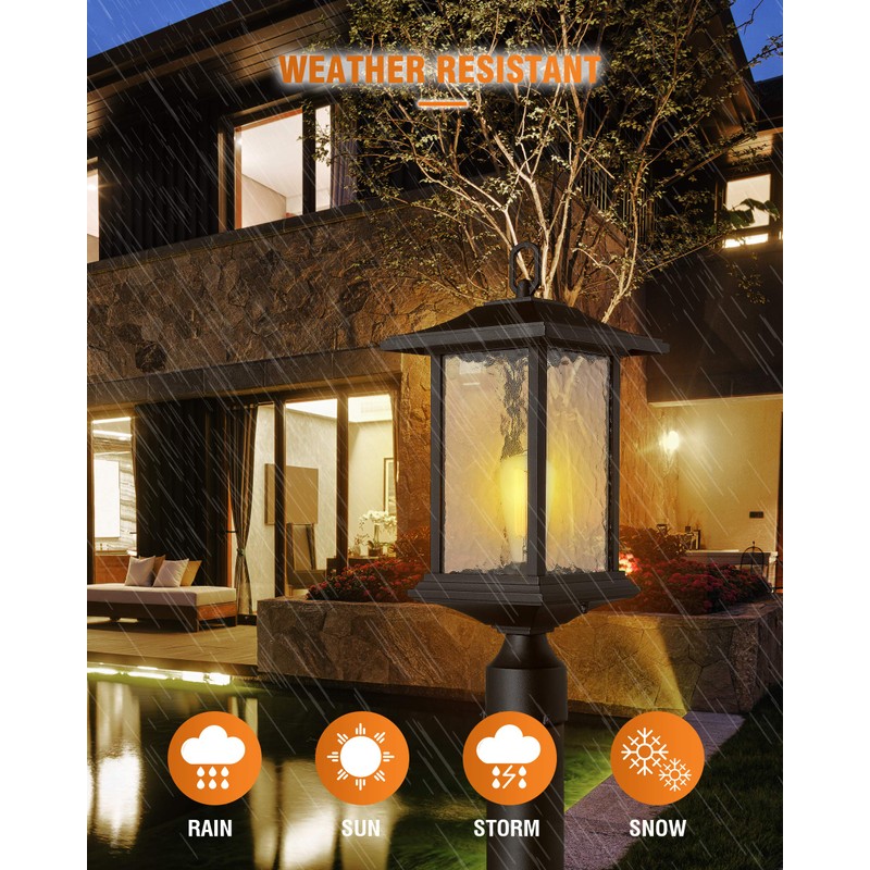 Beionxii Dusk to Dawn Outdoor Post Lights, 21inch Large Exterior