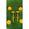 NsyStake 6 Pack Yellow Metal Land Markers - Property Survey,