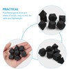 7Pcs Polyhedral Dice Set - Frosted Black Acrylic Dice for