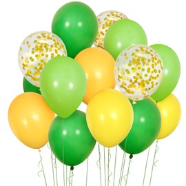 Bealif Yellow Green Balloons, 12 Inch 30 Pack Lemon Yellow Lime Green Latex Balloons Yellow and Green Jungle Hawaii Birthday Decorations for Boys Girls Birthday Decorations Baby Shower Photo Shoot