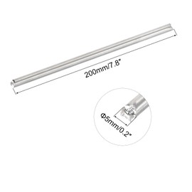 sourcing map Titanium Round Rod, Unpolished Half-Hard TC4 Titanium Alloy, Round Bar Rod, for Hand Tools, Aircraft Axle, DIY Craft, 5 x 200mm Pack of 2