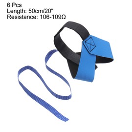 sourcing map 6pcs ESD Anti Static Foot Heel Straps 20" Anti Static Wrist Strap Band Adjustable for Grounding Removing Static Blue