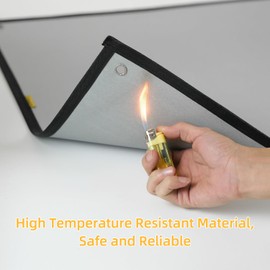 TrekRevive Fire Pit Mat, Heat Resistant Fireproof Mat for Outdoor Camping, BBQ, Tent Wood Stove (Grey, 31.5x23.6(80x60cm))