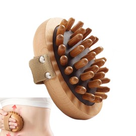 Meridian Pressure Brush,Body Anti Cell-ulite Brush,Shower Bru-sh,Wooden Essential Oil Spa-Air Cushion Meridian Massage Bru-sh,Mass-Age Tool,Leg Massage,Body Scrubber,B-ODY Br-ush,Bo-dy Scrub Br-ush