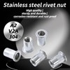 QANCEN 50 Pcs Rivet Nuts M4, Threaded Insert Nutserts, Stainless