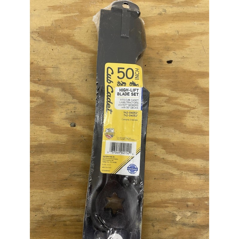 Cub Cadet 50" High-Lift Blade Set