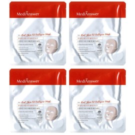 MediAnswer Real Skin Fit Collagen Mask 35ml x 4 / Circle / 메디앤서 리얼 스킨핏 콜라겐 마스크 35ml x 4개  써클