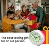 Analogue Talking Alarm Clock,Silent Alarm Clocks-Tells Clearly The Time and