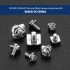qxayxa 210 Pcs Terminal Block Screws with Square Washers, M3
