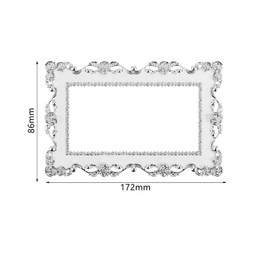 Electric Light Switch Sticker, Switch Sticker, Switch Decoration, Retro Style, Embossed Flowers, Switches and Sockets as Creative Stickers, Decorative Protective Cases (172 x 86 mm, Silver)