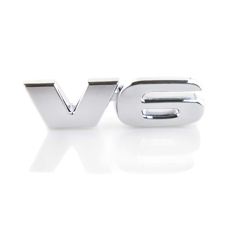 Pack of 2 V6 Edition emblems, can be used for
