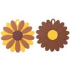 GORGECRAFT 2 Stück 2 Stile Sonnenblumen Getränkeuntersetzer 19.8cm Blumen Bechermatte