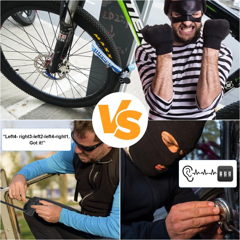 Electronic Bicycle Lock eLinkSmart Chain Lock Fingerprint with Phone App