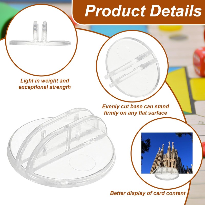 PATIKIL 0.98" Plastic Card Stands, 30 Pieces Place Card Holder