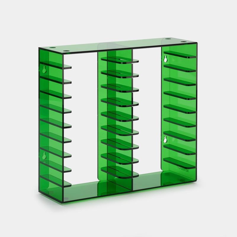 Acrylic Cassette Tape Storage Rack for 20 Cassettes - Color: