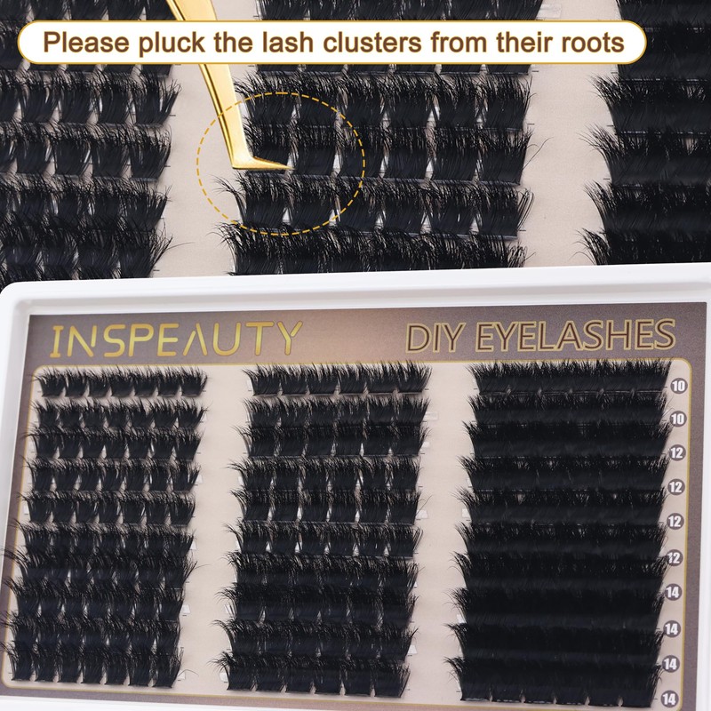 Wispy Lash Clusters 10-14mm D Curly Volume Mink Short Lashes