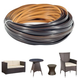 120 Ft Wicker Repair Kit, Plastic Wicker Repair Supplies, Mixed Dark Brown, Synthetic Rattan Replacement Material for Patio Wicker Furniture Sofa Chair Repair