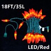 JinBest 35 LED Red Chili Pepper Christmas Lights, Commercial Grade