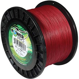 Power Pro Spectra Fiber Braided Fishing Line, Vermilion Red, 150YD/8LB
