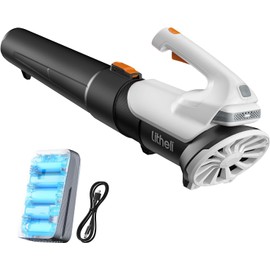 Litheli 20V Cordless Leaf Blower Battery Powered Leaf Blower, 2.0 Ah Battery Lightweight 2 Speed Mode Electric Blowers for Lawn Care, Patio, Snow, Dust, Blowing Leaves