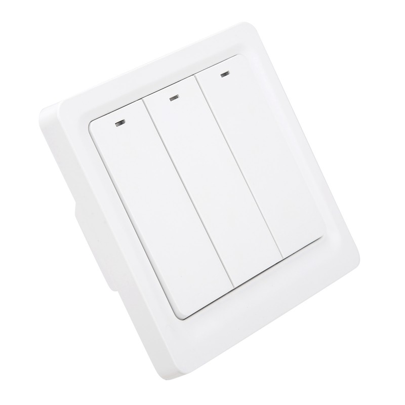 Wall Smart Light Switch Push Button Zero Fire 3 Gang