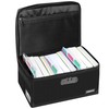 JUNDUN Index Card Holder with Lock,Collapsible Fireproof Index Card Box