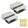 Runseaway 2PCS 180° Glass Door Pivot Hinge Kit, Stainless Steel