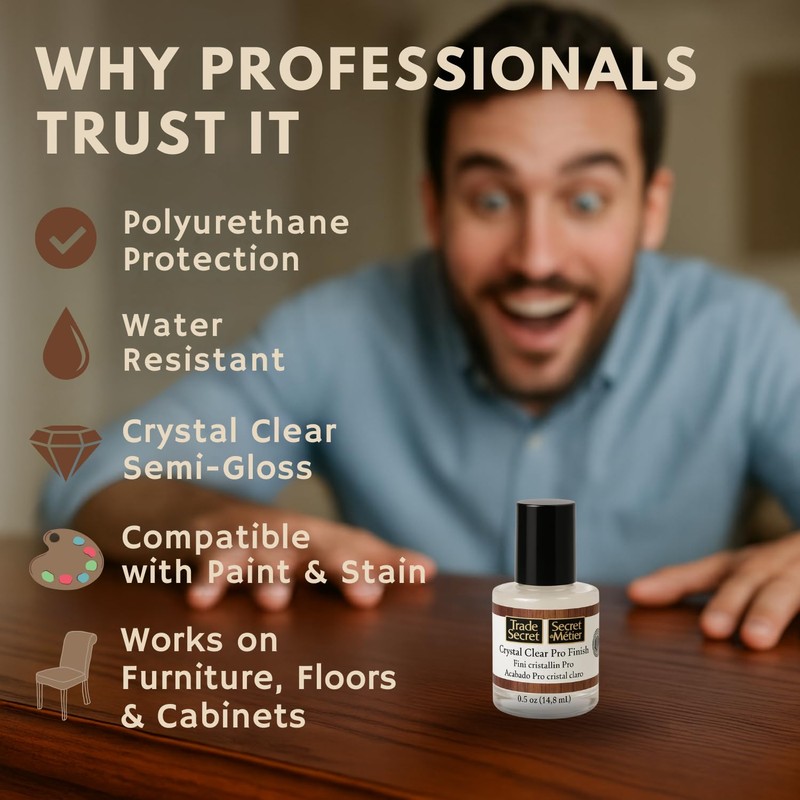 Trade Secret Crystal Clear Pro Finish, Furniture Repair Touch Up